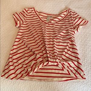 Short sleeve striped top